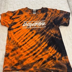 Unspeakable Gildan Orange & Black Tie-Dye Kids Tee